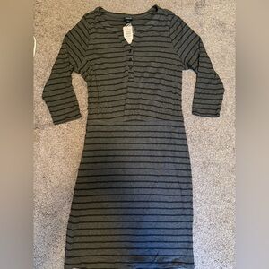 NWT! Torrid black and grey striped sweater dress.